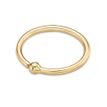 14K Yellow Gold Fixed Captive Bead 5/8 Inch Nipple Hoop Ring