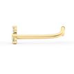 14K Yellow Gold Curved Cubic Zirconia Nose Stud, 20 Gauge
