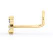 14K Yellow Gold Butterfly Curved Cubic Zirconia Nose Stud, 20 Gauge