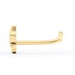 14K Yellow Gold Cat Curved Cubic Zirconia Nose Stud, 20 Gauge