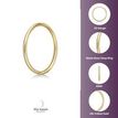 14K Yellow Gold Matte 8 MM Hoop Nose Ring, 20 Gauge
