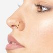 14K Yellow Gold Matte 8 MM Hoop Nose Ring, 20 Gauge