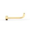14K Yellow Gold Curved Cubic Zirconia Evil Eye Nose Ring, 20 Gauge