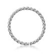 14K White Gold Twist Design Nose Ring 8 MM Hoop, 20 Gauge
