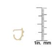 14K Yellow Gold Cubic Zirconia Faux Hoop L-Shape Nose Ring, 20 Gauge