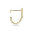 14K Yellow Gold Faux Hoop L-Shape Nose Ring, 20 Gauge