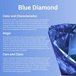 14K White Gold Curved Blue Diamond Nose Ring, 0.05 Carat, 20 Gauge