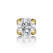14K Yellow Gold Straight Bone Diamond Nose Ring, 0.01 Carat, 18 Gauge