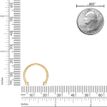 14K Yellow Gold Circular Horseshoe 5/8 Inch Nipple Ring with Spikes