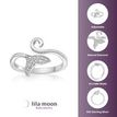 Sterling Silver Mermaid Tail Adjustable Toe Ring, 0.044 Carat