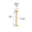 14K Yellow Gold Swarovski Crystal Labret Monroe Lip Ball Style Lip Ring
