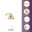 14K Yellow Gold Curved Celtic Knot Nose Stud, 20 Gauge