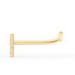 14K Yellow Gold Cross Curved Cubic Zirconia Nose Stud, 20 Gauge