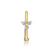 14K Yellow Gold 0.025 Carat Lab Grown Diamond Triangle Nose Ring Hoop, 20 Gauge