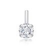 14K White Gold Nose Ring L-Shaped 3 MM Cubic Zirconia Nose Ring, 22 Gauge