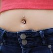 14K Yellow Gold Heart Belly Ring