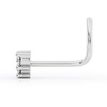 14K White Gold Heart Shaped Curved Screw Nose Ring, 20 Gauge