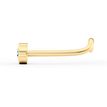 14K Yellow Gold Curved Bezel Set Cubic Zirconia Nose Stud, 20 Gauge