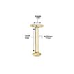 14K Yellow Gold 4 MM Internal Threaded Disc Micro Labret Lip Stud