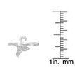 Sterling Silver Mermaid Tail Adjustable Toe Ring, 0.044 Carat