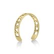 10K Yellow Gold Filigree Heart Cutout Adjustable Toe Ring