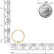 14K Yellow Gold Fixed Captive Bead 5/8 Inch Nipple Hoop Ring