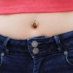10K Yellow Gold 9 MM Lotus Flower Twist Belly Ring