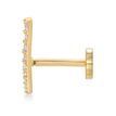 14K Yellow Gold Cubic Zirconia Curve Cartilage Earring