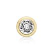 14K Yellow Gold Swarovski Crystal Labret Monroe Lip Ball Style Lip Ring