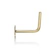 14K Yellow Gold Hamsa L-Shape Stud Nose Ring, 20 Gauge