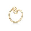 10K Yellow Gold Spiral Cubic Zirconia Belly Ring
