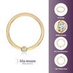 14K Yellow Gold Fixed Captive Bead 5/8 Inch Swarovski Crystal Nipple Hoop Ring