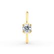 14K White Gold 0.07 Carat Lab Grown Diamond Nose Hoop Ring, 20 Gauge