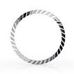 14K White Gold Hoop Twisted Ribbed, 10 MM, 20 Gauge