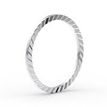 14K White Gold Hoop Twisted Ribbed, 10 MM, 20 Gauge