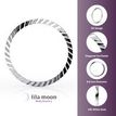 14K White Gold Hoop Twisted Ribbed, 10 MM, 20 Gauge