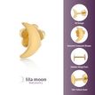 14K Yellow Gold 3 MM Moon Cartilage Earring