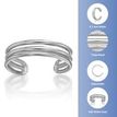 White Gold TrIon Platinge Band Toe Ring - 10K, 5.7MM, .6g