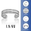 White Gold TrIon Platinge Band Toe Ring - 10K, 5.7MM, .6g