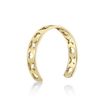 10K Yellow Gold XO Cutout Adjustable Toe Ring