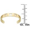 10K Yellow Gold Heart Cutout Adjustable Toe Ring