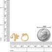 10K Yellow Gold 9 MM Lotus Flower Twist Belly Ring