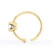 14K White Gold 0.07 Carat Lab Grown Diamond Nose Hoop Ring, 20 Gauge