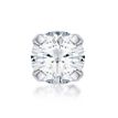 14K White Gold Straight Bone 3 MM Cubic Zirconia Nose Ring Stud, 20 Gauge