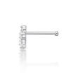 14K White Gold Flower Lab Grown Diamond Nose Ring, 0.07 Carat, 20 Gauge