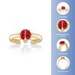 14K Yellow Gold Ladybug Toe Ring