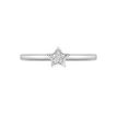 Sterling Silver Star Adjustable Toe Ring, 0.03 Carat