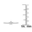 Sterling Silver Star Adjustable Toe Ring, 0.03 Carat