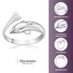 10K White Gold Cubic Zirconia Dolphin Adjustable Toe Ring