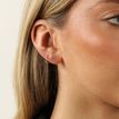 14K Yellow Gold 10 MM Twist Design Hoop Earring with Multi-Purpose Clicker